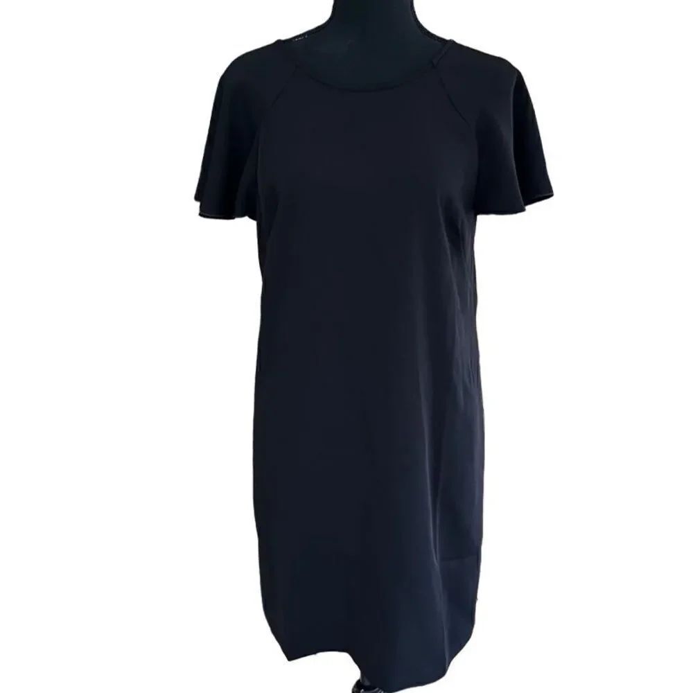 New with tags Ann Taylor Petite black flutter sleeved/ back dress size SP